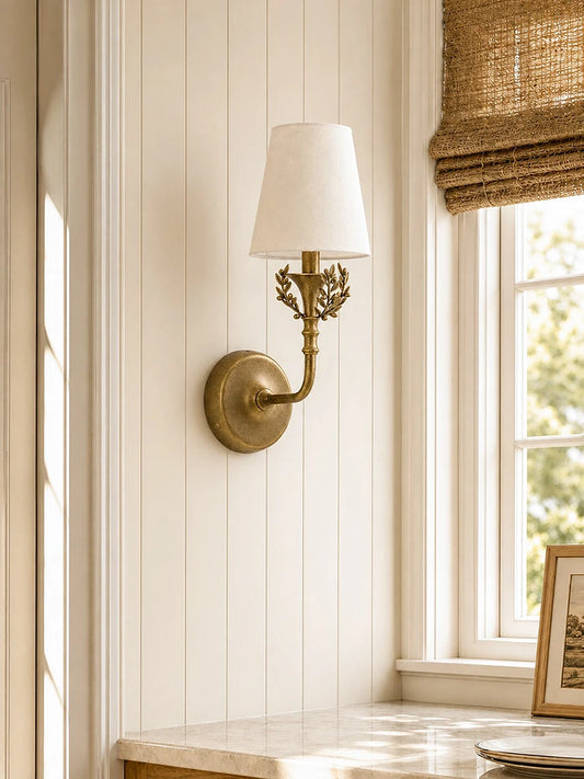 Charles Botanical Forged Iron Wall Sconce
