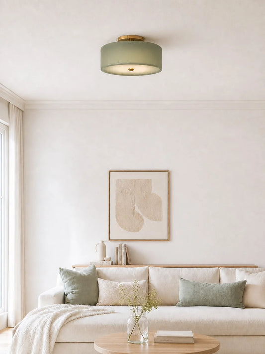 Sorrel Drum Glass Ceiling Light
