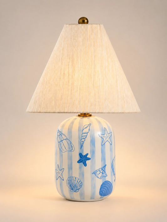 Eudora Linen Shade Ceramic Table Lamp