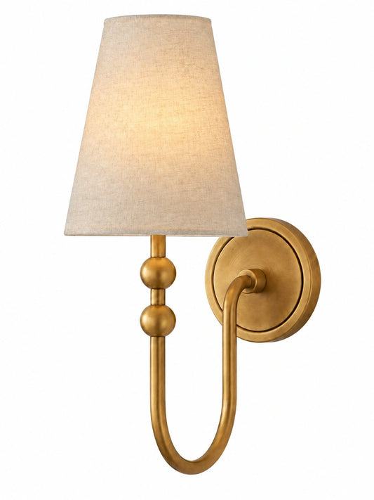 Helena Beaded Arm Tapered Shade Wall Sconce