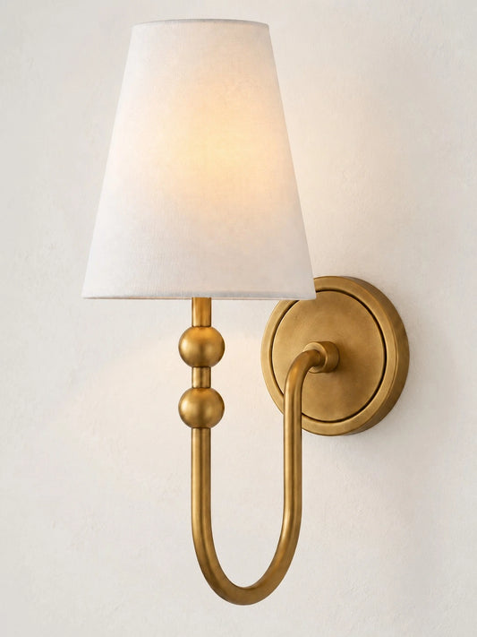 Helena Beaded Arm Tapered Shade Wall Sconce