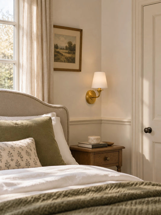 Rowena Fabric Tapered Shade Wall Sconce
