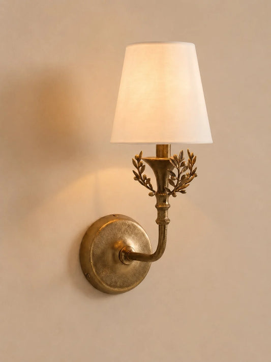 Charles Botanical Forged Iron Wall Sconce