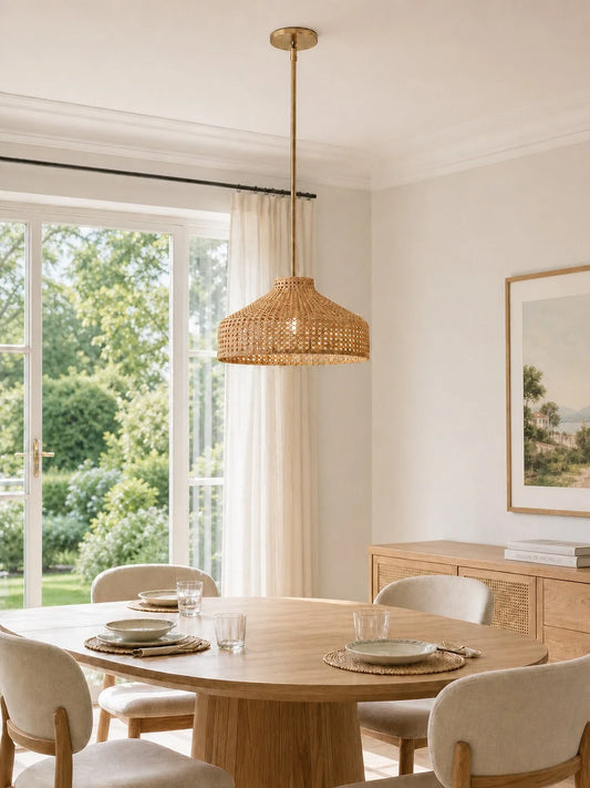Hesper Bowl Rattan Pendant Light