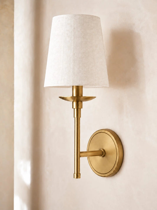 Daphne Candlestick Tapered Shade Wall Sconce