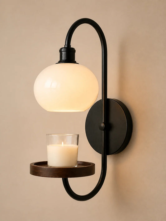 Lucien Opal Globe Wall Sconce